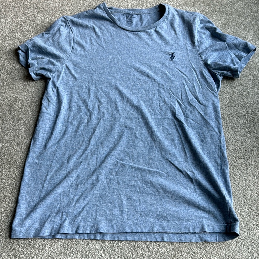 Polo Ralph Lauren Custom Fit Blue Tee Size Medium
